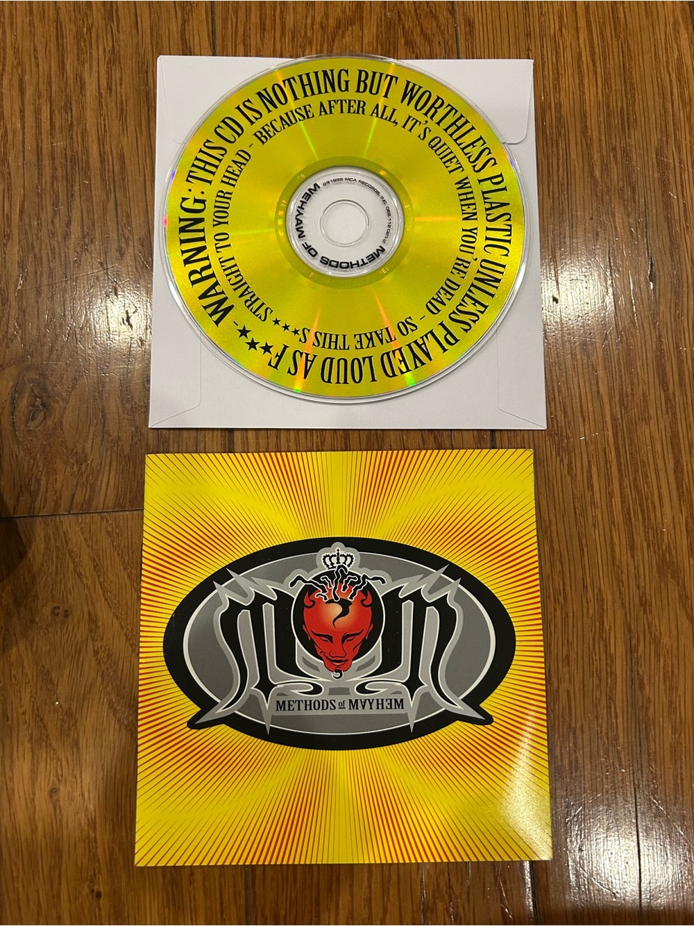 Methods of Mayhem CD Self-Titled 1999 MCA‎ Records Promotional Disc Tommy Lee